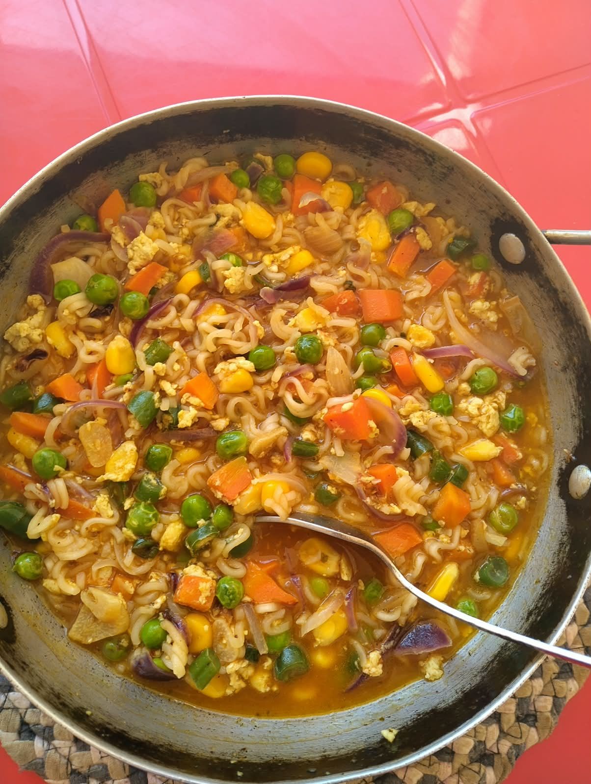 Pan Maggi with Garden Vegetables