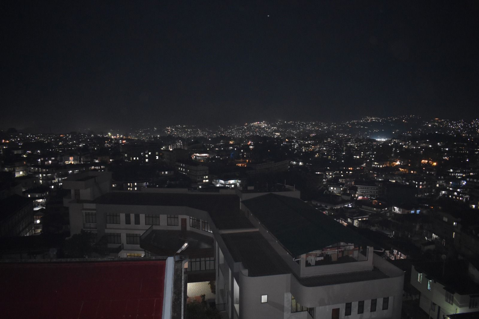 Starlit Shillong Cityscape by Night